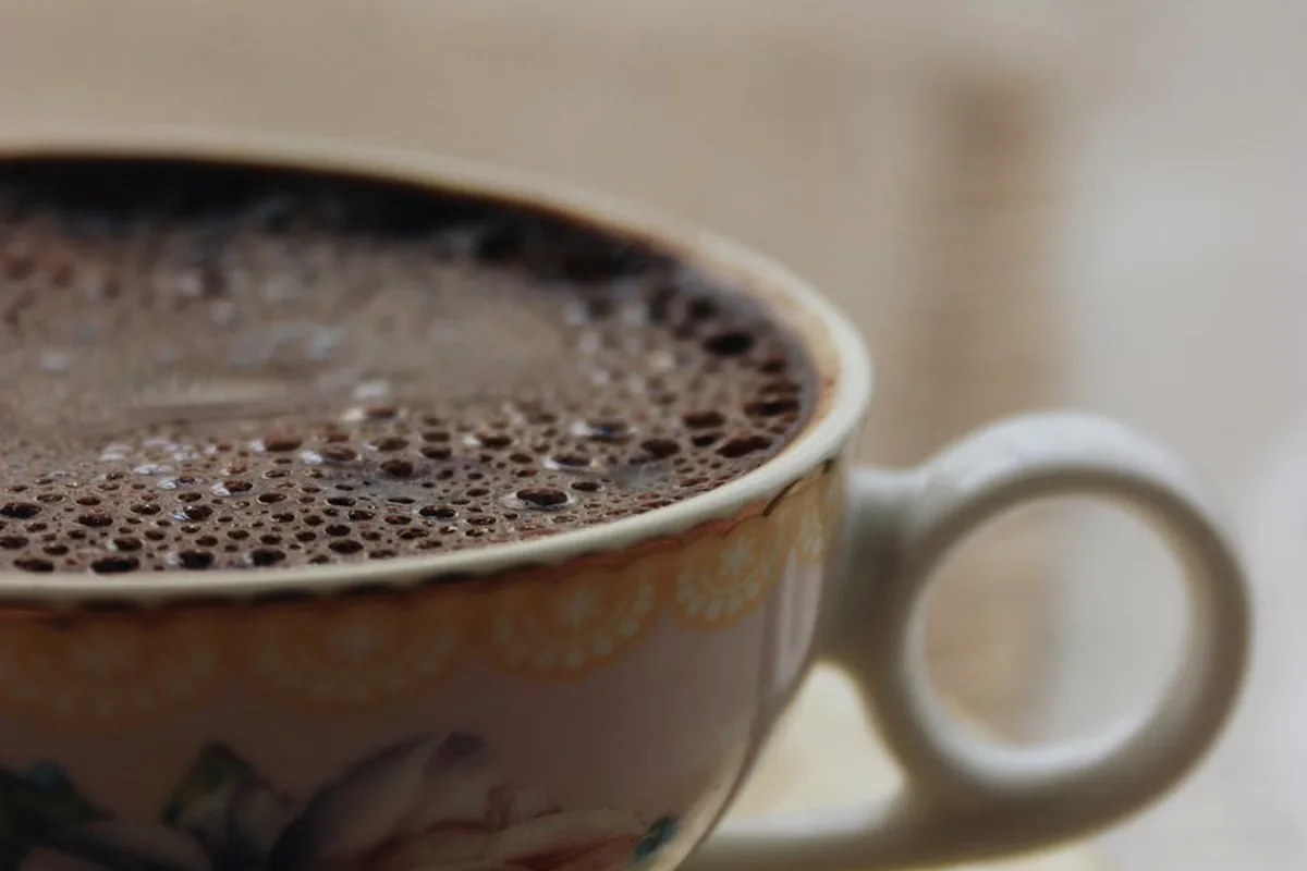 Premium sunumlu sıcak çikolata